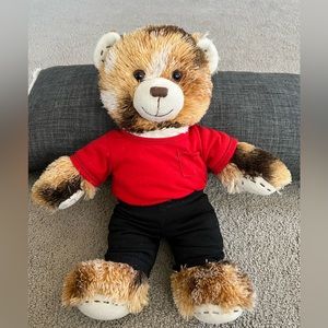 Build A Bear Brown Calico Patch Stitch Teddy Heart Patches Stitches Plush 16”